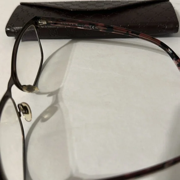 Gucci GG 4268 HPM 140 made in Italy eyeglass frames with folding case - Picture 4 of 11